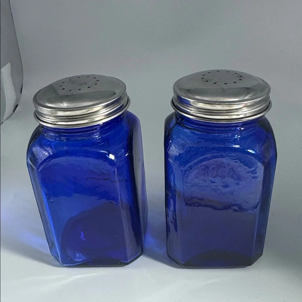 Colbalt Blue Salt and Pepper Shaker Set - Picture 2 of 5